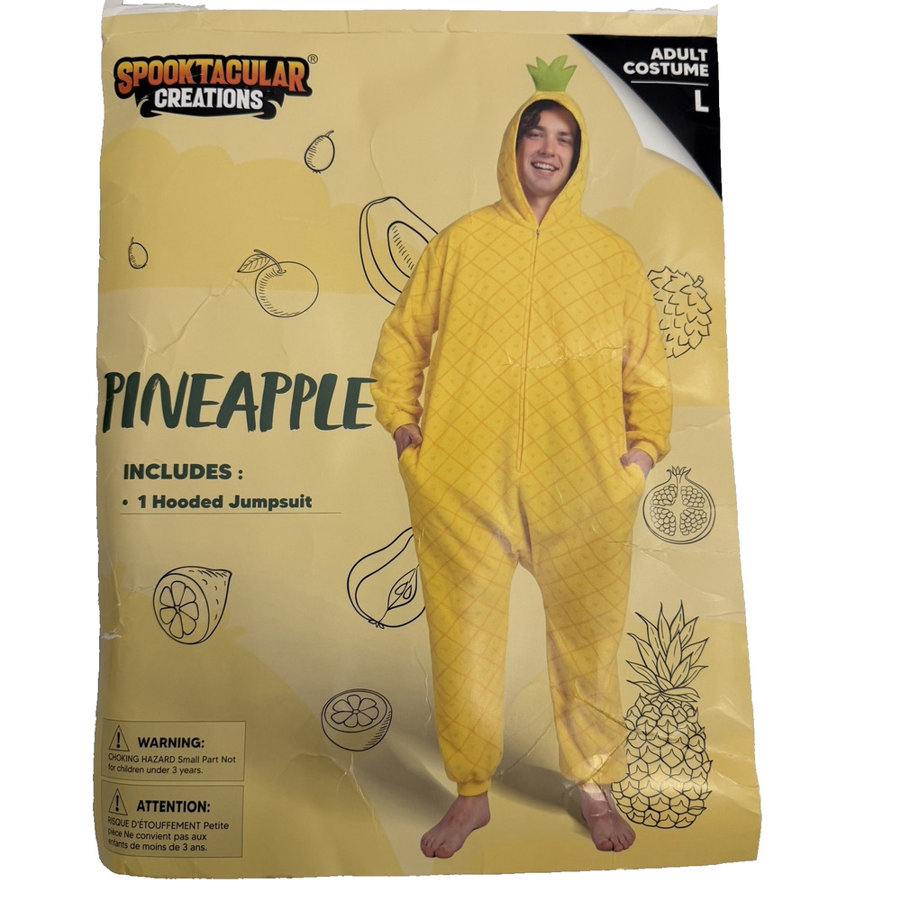 Spooktacular Creations Adult Pineapple Halloween Costume Body Suit Size Large
